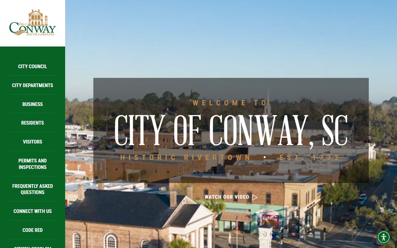 City of Conway government website for booking report information