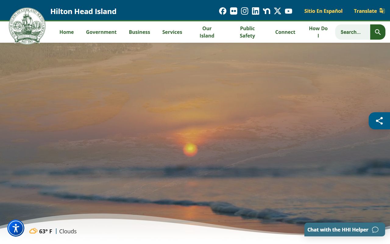 Town of Hilton Head Island government website for public records