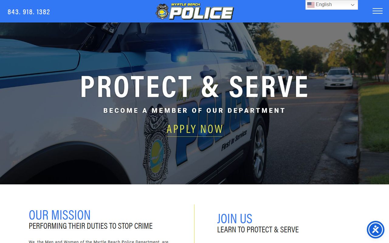 Myrtle Beach Police Department official website