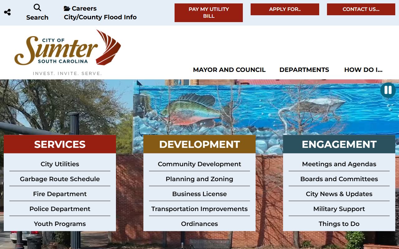 City of Sumter official government website homepage