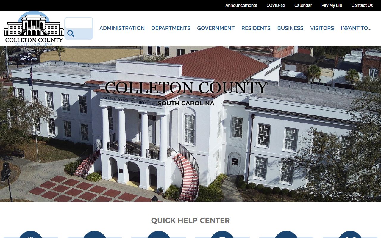 Colleton County government resources for booking reports