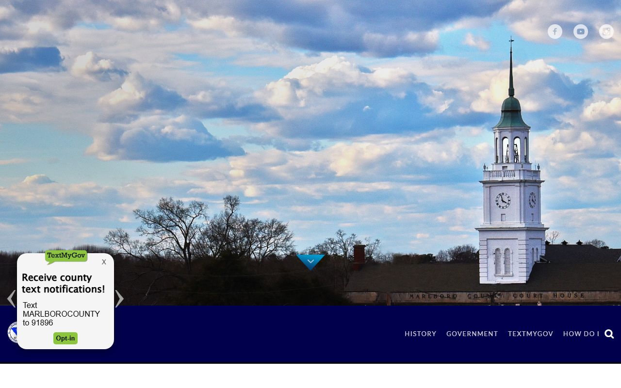 Marlboro County government website for booking reports