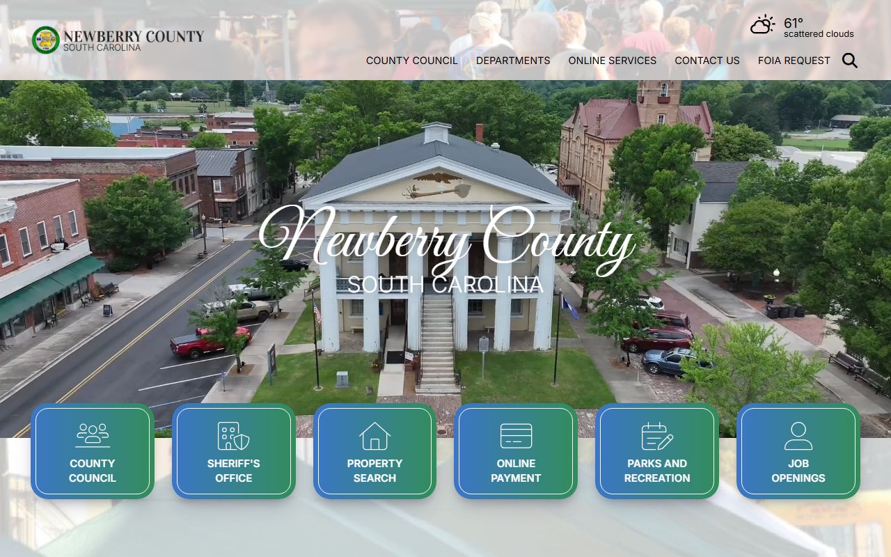 Newberry County Sheriff's Office website for booking reports