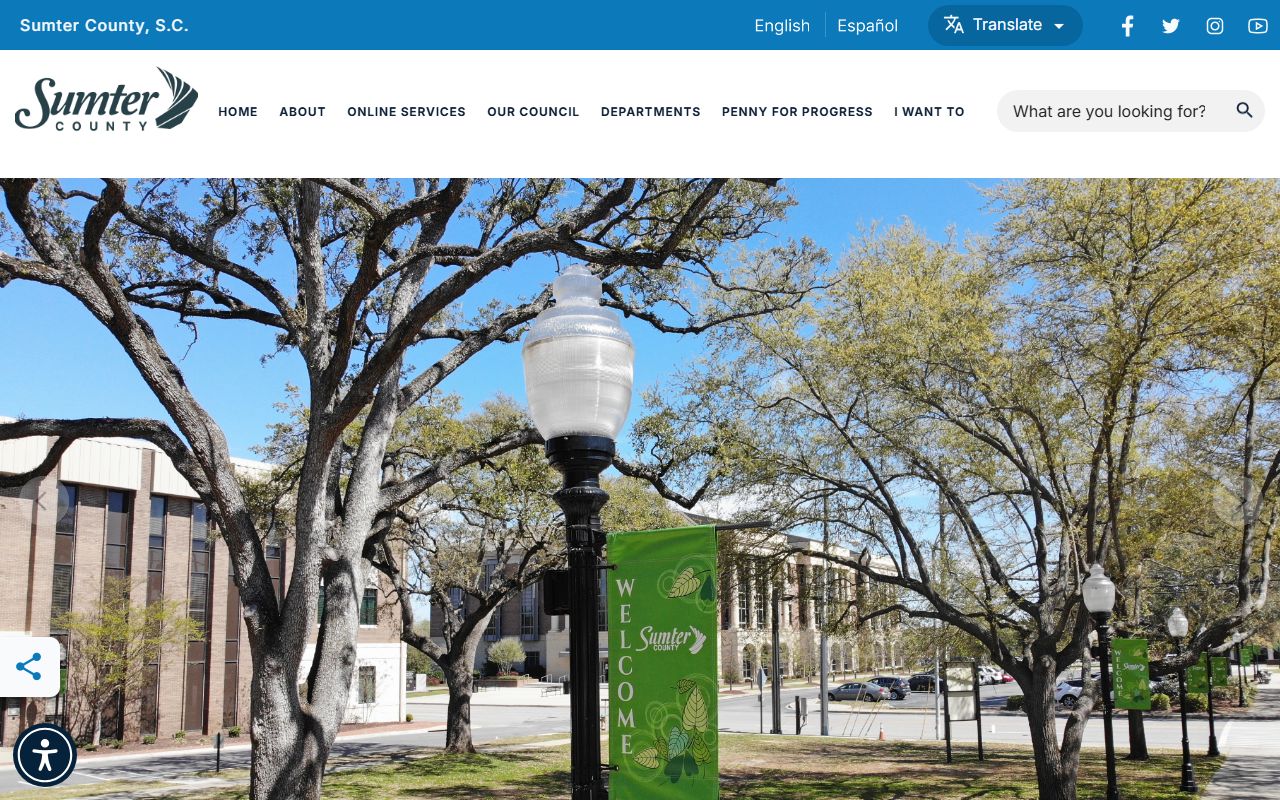 Sumter County government website for public records and booking report access