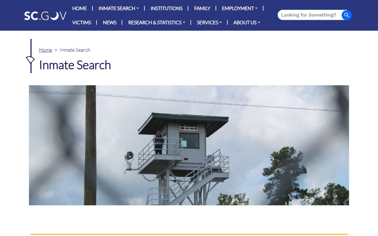 SCDC inmate search disclaimer page for South Carolina booking reports